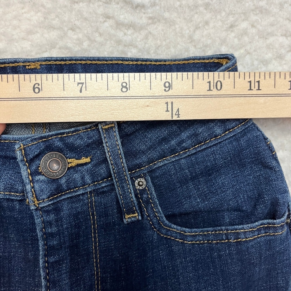 Levi Strauss Jeans Womens 24 Blue 721 High Rise Skinny Dark Wash Stretch Denim - Picture 5 of 11